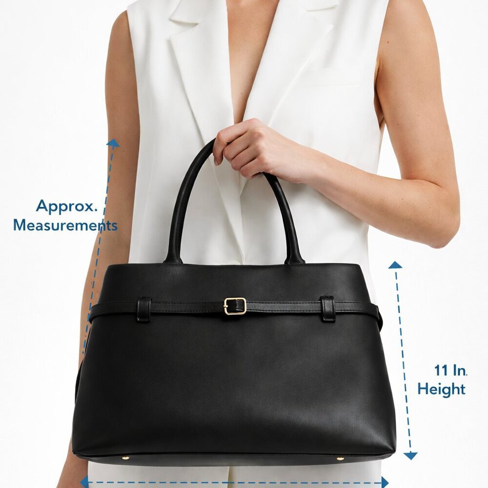 Soft Faux Leather Structured Tote – Budget Friendly Chic - Picture 4 of 6